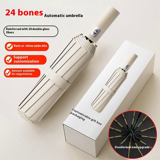 Umbrella Automatic 24-bone Oversized Sun Umbrella ea493ed6 627f 4d7b 89b3 131fb3c082ee trans