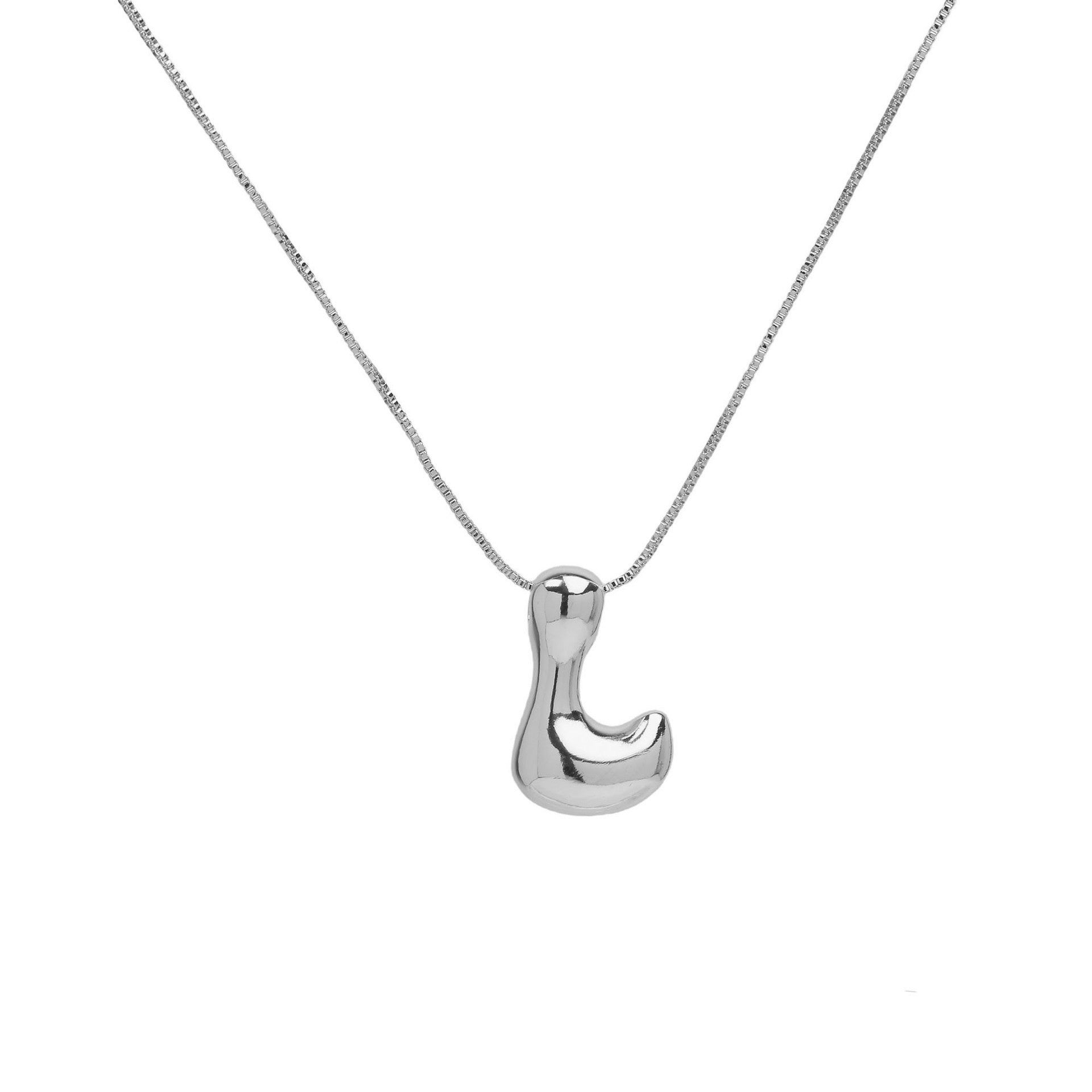 Brass Glossy Balloon English Letter Pendant Necklace ea521fd6 57be 4df8 8cb2 f83300f883a6