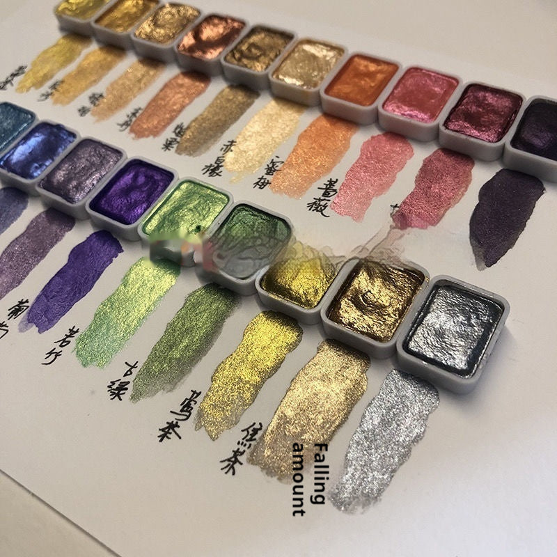 Traditional Chinese Painting Mineral Pearlescent Watercolor - 图片 1