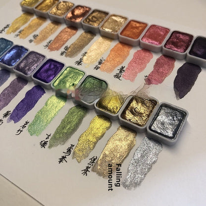 Traditional Chinese Painting Mineral Pearlescent Watercolor - 图片 1