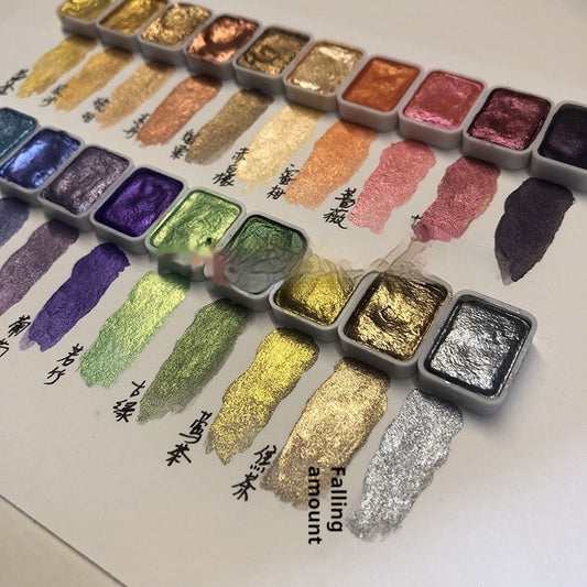 Traditional Chinese Painting Mineral Pearlescent Watercolor - 图片 1