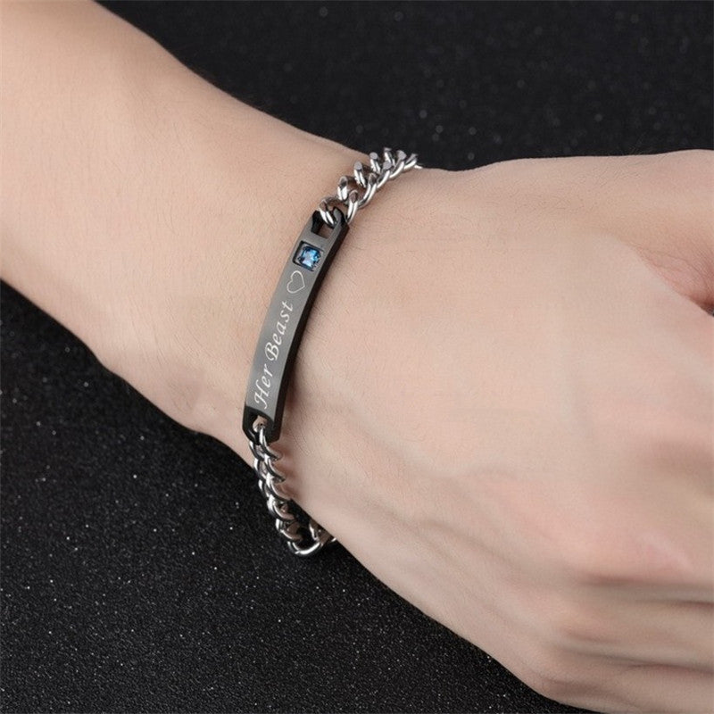 Fashion Simple English Alphabet Men's And Women's Bracelets ea61bbab 0419 49d6 b2e8 06410344f4b4