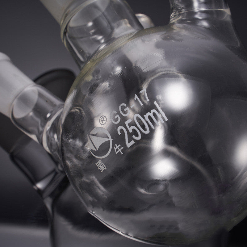 Glass Spherical Three-way Distillation Receiver Vacuum Three-way Tail Pipe ea6520a2 d610 468a af8e 7bf02763c74e
