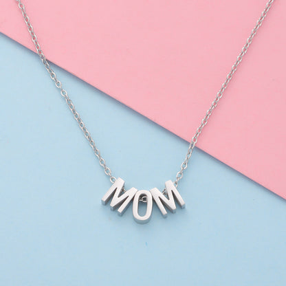 Mirror Fine Throw MOM Letter Pendant Necklace ea694b3d e487 460b b70e 1c4f7bc95ec7