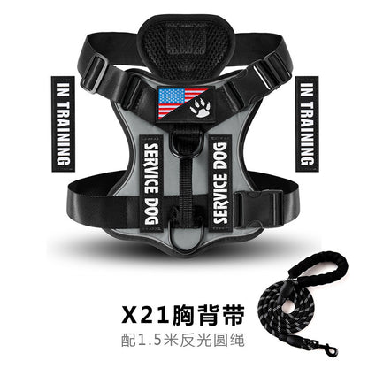 Shock Absorption Night Vision Reflective Pet Tactical Chest Strap ea6c9aca a647 4c5d 9c8e bed5535daa94