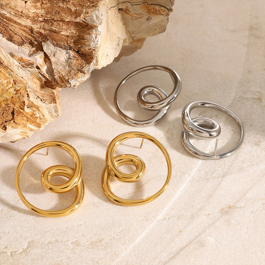 Stainless Steel Rotating Hollow Ear Studs ea712148 436f 42b1 baec 392dfc75ec15