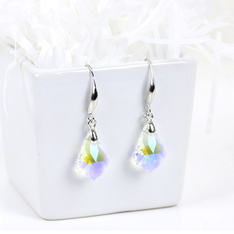 Ladies S925 Silver Needle Crystal Earrings Color ea7af520 fc0c 42b6 92a1 e2719858f3f2