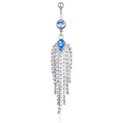 European And American Popular Piercing Jewelry Tassel Water Drop Belly Ring ea968ca2 af4b 465d bdf2 5d93a85c1756