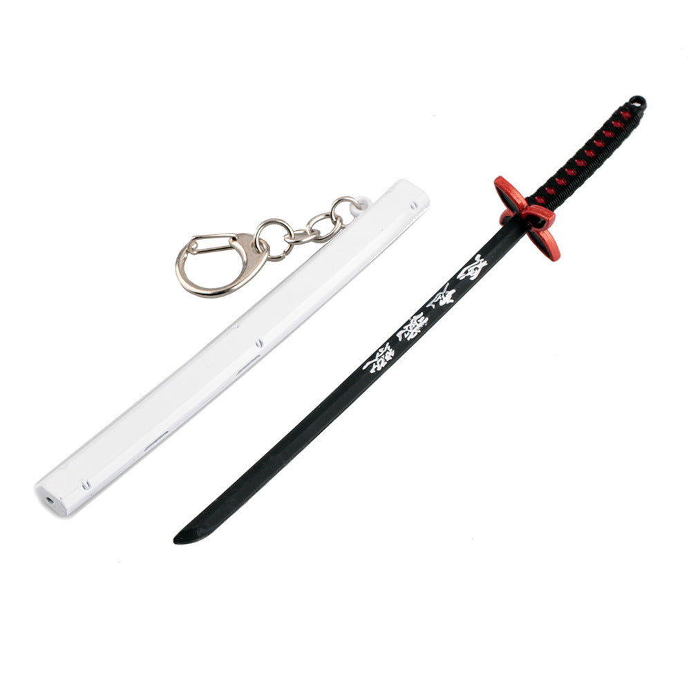 Japanese Wheel Knife With Sheath Sword Weapon Model Metal Keychains ea97ca14 eee5 4f3a 91d6 d4cf414fc6f1