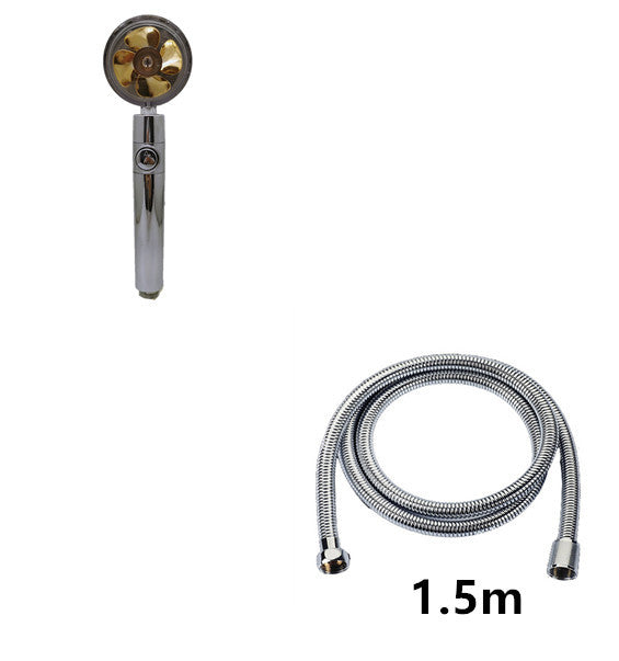 Propeller Driven Shower Head With Stop Button And Cotton Filter Turbocharged High Pressure Handheld Shower Nozzle eaa28fe8 54