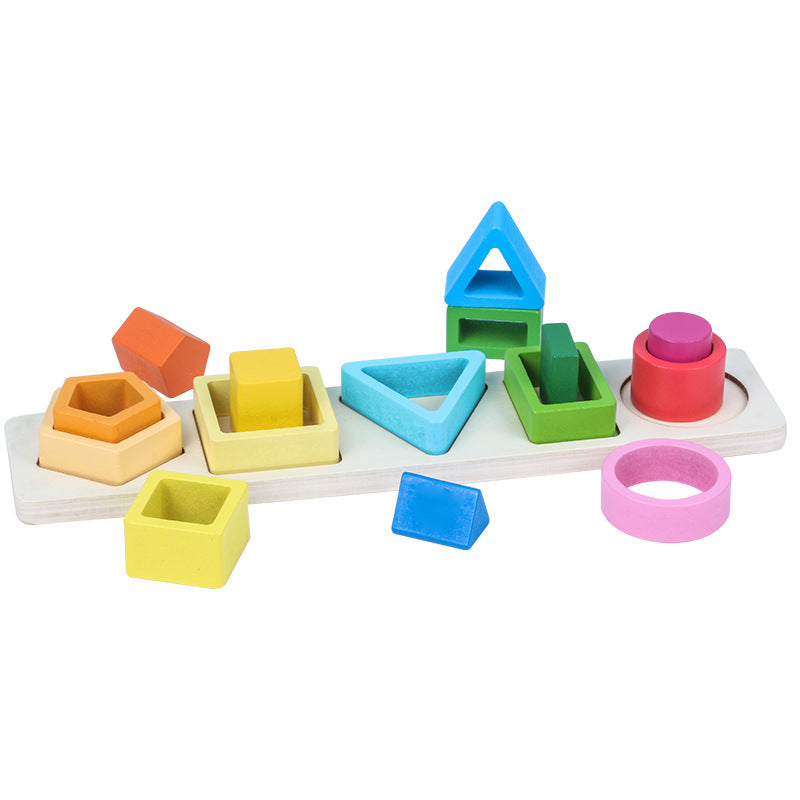 Geometric Shape Five Sets Of Column Building Blocks Early Education Intellectual Development Toys eaa9ba9f cb69 461a 94f0 5ea