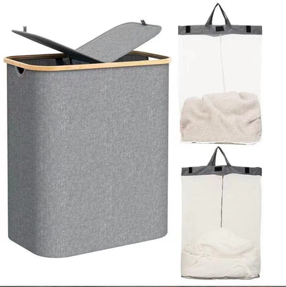 Oxford Cloth Dirty Clothes Folding Dirty Clothes Basket Dustproof With Cover Storage Basket