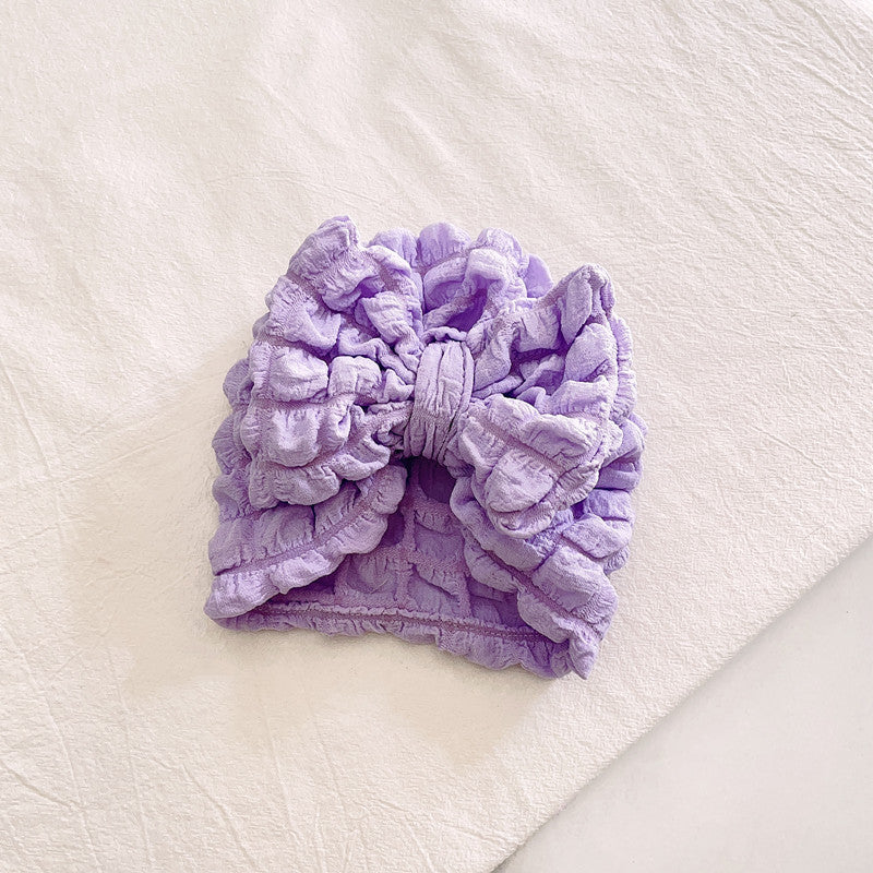 Children Bubble Big Bow Sleeve Cap Popcorn Baby Solid Color eade31da e497 4d5b ada3 58fb62781bfb