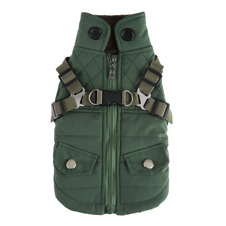 Pet Winter Cotton Dog Clothes Zipper Jacket Dog Supplies eb279eef 65ca 4b14 b3d8 58411824da62