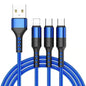 Braided One With Three Data Android Fast Charging Cable - 图片 4