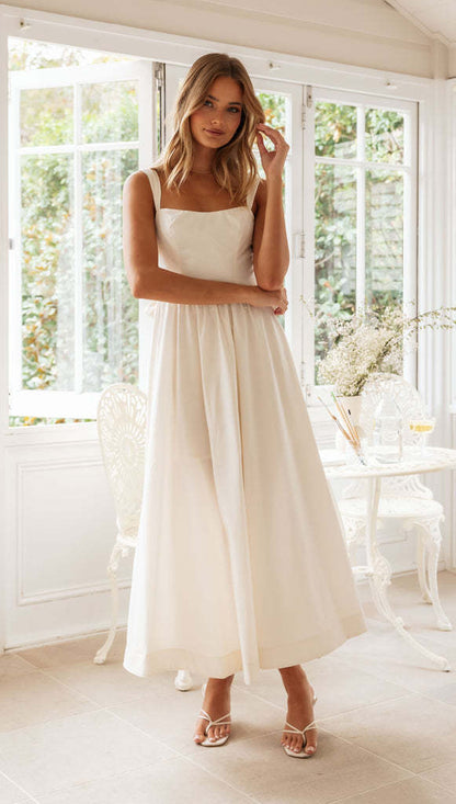 New Sleeveless Sling Backless Lace-up Long Dress eb3d5bce 6921 4654 99cf fbaad9e8d6f7