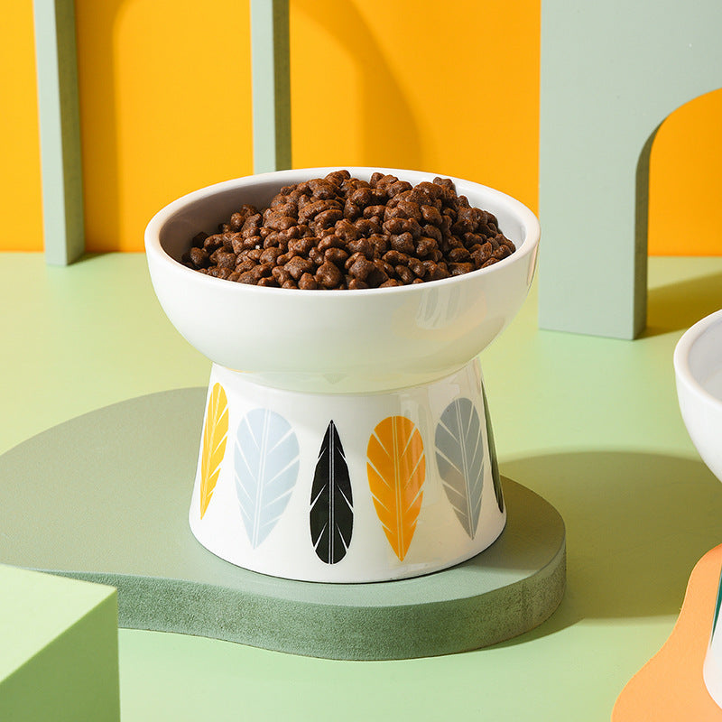 Ceramic Non Slip Elevated Pet Cat Dog Food Bowl eb47363e 44b6 4545 b155 9ae8d739950f