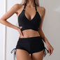 Fashion Cross Hollow Out Tied Women's Split Suit eb4c701a a2d9 4b23 a8ac 8e1e5c802708