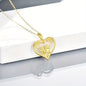 Fashion Sunflower Heart Pendant Necklace eb6ea0e0 d903 4c74 a6a7 f11b9e4eb39f