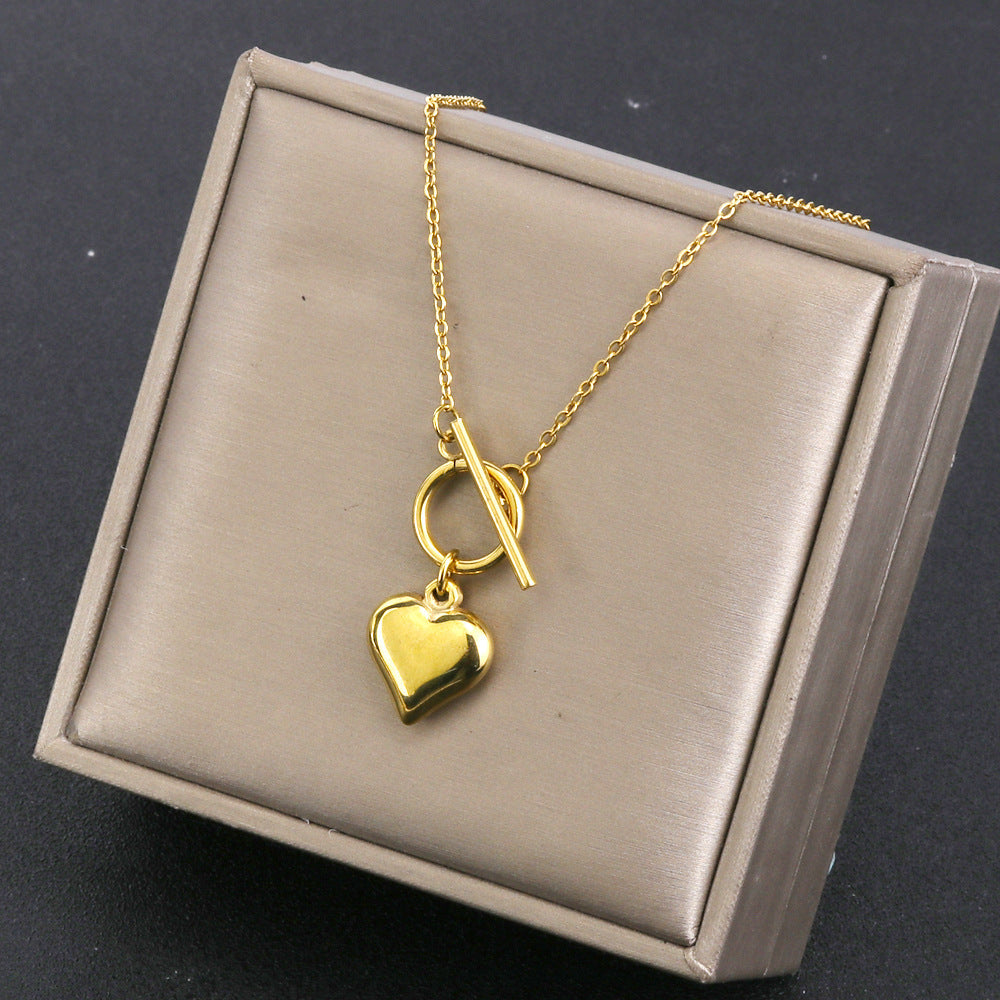 Stainless Steel OT Buckle Heart Necklace Ornament eb6ed5f2 83cc 4d1d a534 1d3f3d6f6d74