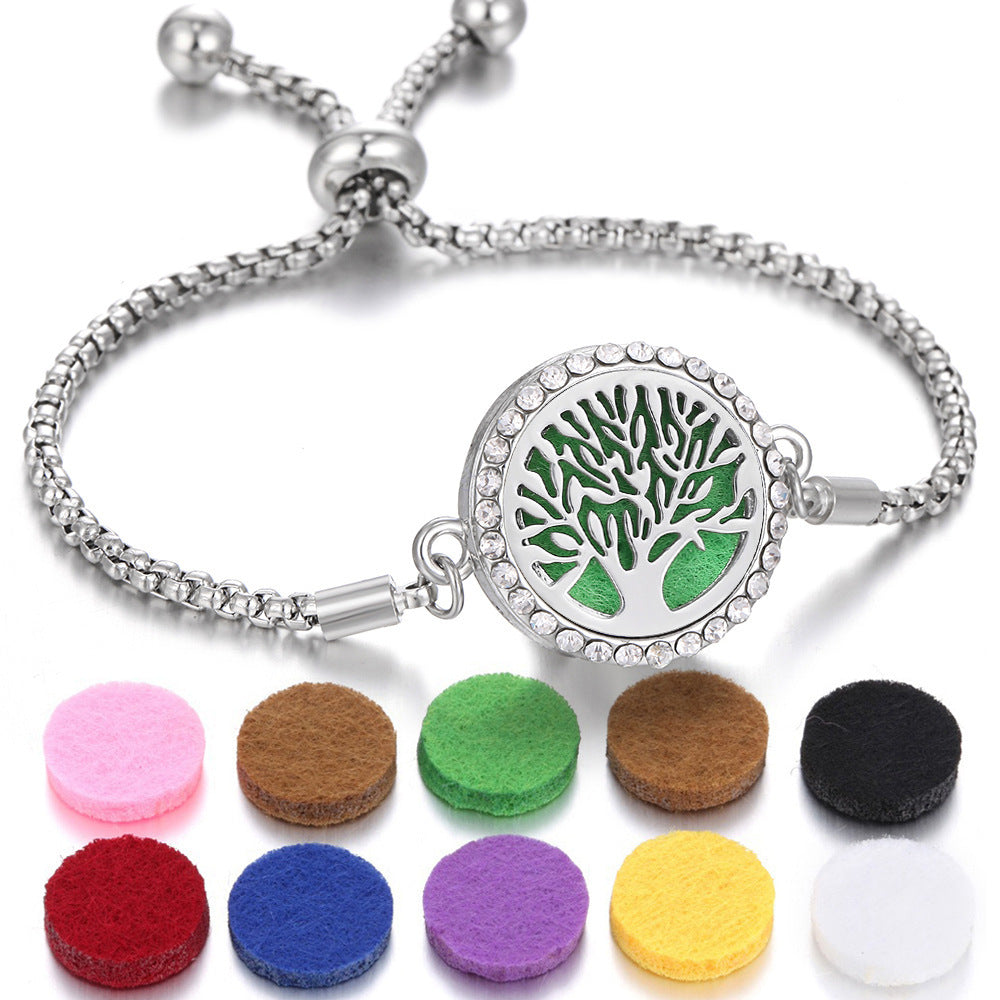 2024 New Kaleidoscope Aromatherapy Bracelet Perfume Essential Oil Diffuser Locket Bracelet Charms Women Aroma Diffuser Jewelry - HD Wireless Product #7