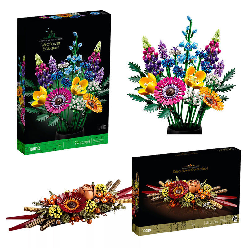 Plant Bouquet Puzzle Assembled Building Block Toys eb8487a3 085c 4a51 ae50 59235169f218