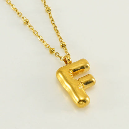 Women's Fashion Bubble Letter Pendant Letter Necklace eb84da51 6014 4c0f 8d0c cb1e5b10a019