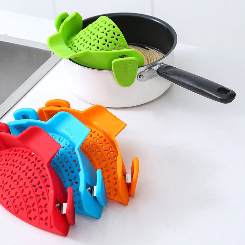 Kitchen Gadgets Silicone Pot Side Drain Stopper eb959499 f2f9 40d8 a278 7cb3be991077