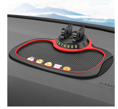 Non-Slip Car Phone Pad For 4-in-1 Car Parking Number Card Anti-Slip Mat Auto Phone Holder Sticky Anti Slide Dash Phone Mount 