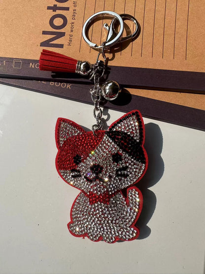 Classic Cartoon Cat Hot Rhinestone Keychain Fashion eba82db2 1e84 489b 938d f41e32fc0fb6