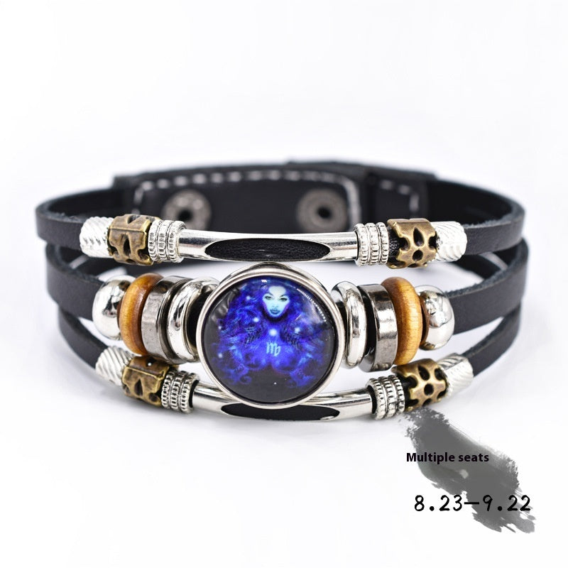 Personalized Three-layer Woven Beads Leather Bracelet eba954ac 6a88 4d05 9a90 d858c68a2004 trans
