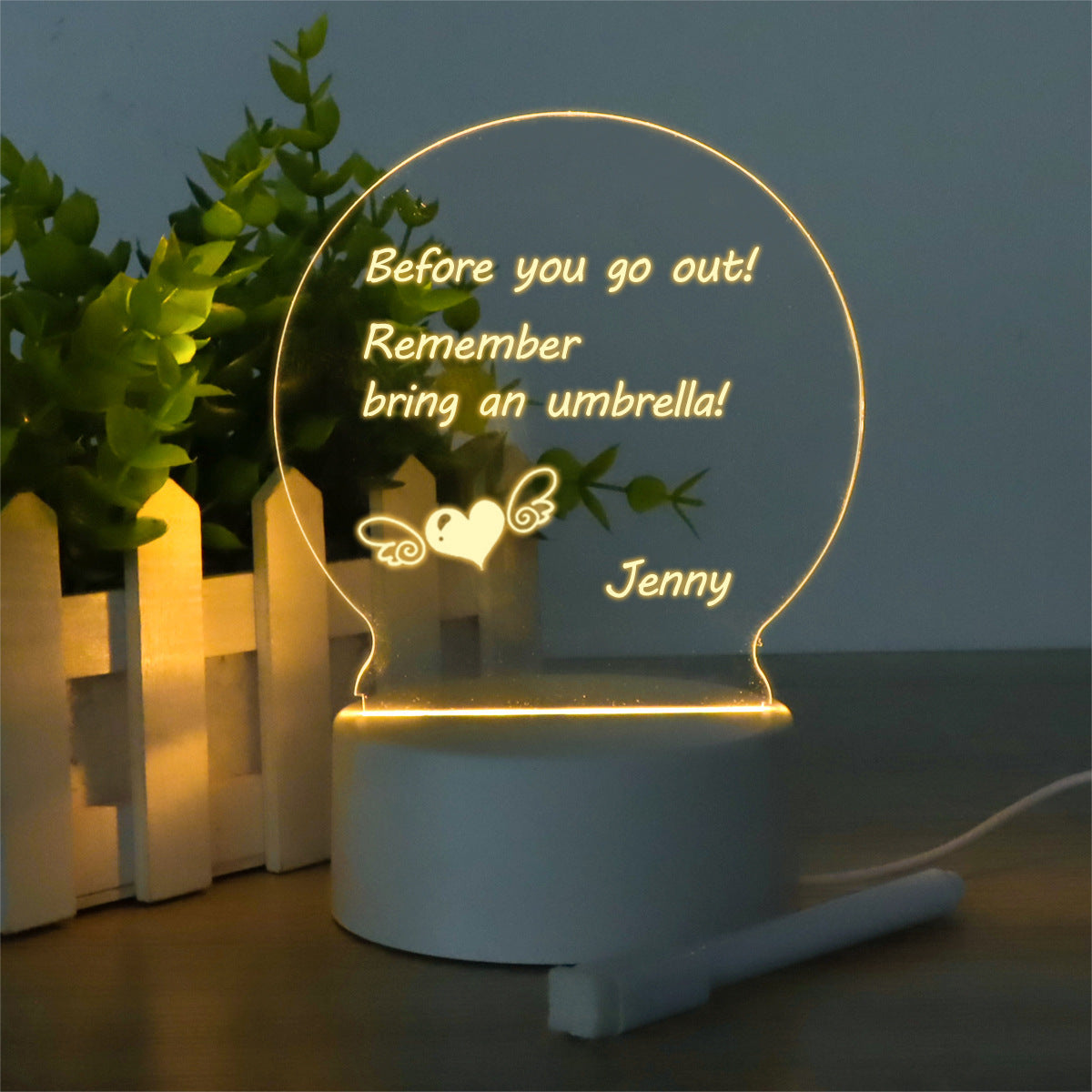 LED Light Note Board Usb Desktop Night Light Luminous Handmade Writing Board ebc818da 2289 478b a31c f9e775459f7f