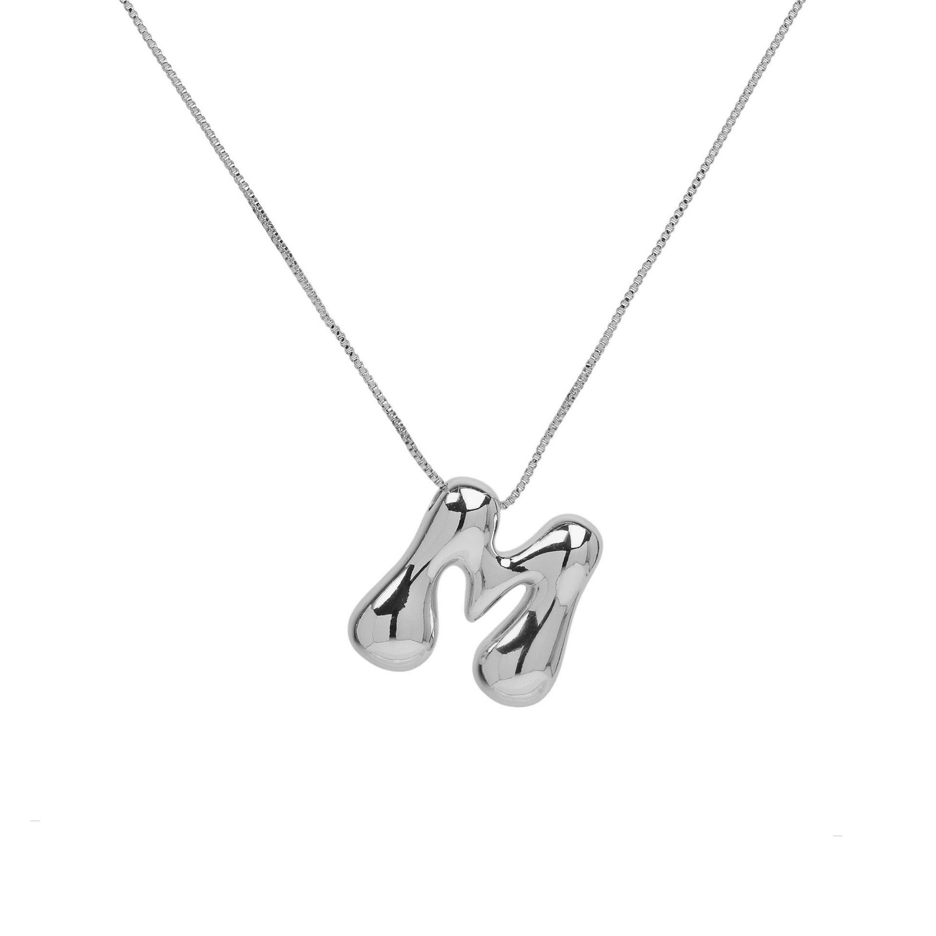 Brass Glossy Balloon English Letter Pendant Necklace ebc89b78 f9cd 4ea1 bebd cfeeb88007ea
