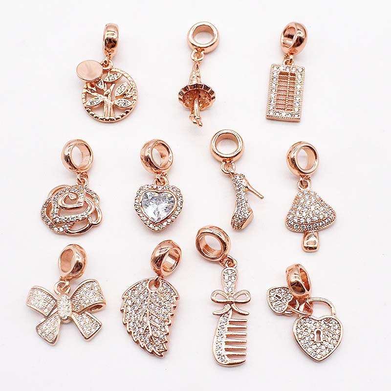 Copper Plating 14K Gold Large Hole Spacer Bead Can String Leather Rope Bracelet Pendant ebde1330 d150 45dd 8ff6 f27c2ece1609