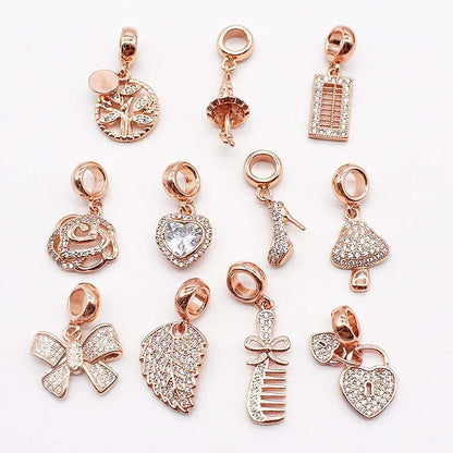 Copper Plating 14K Gold Large Hole Spacer Bead Can String Leather Rope Bracelet Pendant ebde1330 d150 45dd 8ff6 f27c2ece1609