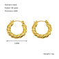 Titanium Steel Round Twist Stud Earrings High Sense ebe5180b 5721 4ffc 841b f44bb7b63ece