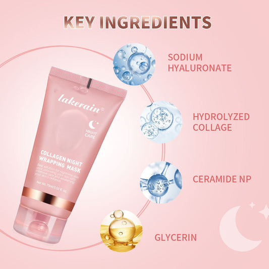 Lakerain Collagen Tear And Pull Night Cream Facial Mask Hydrating ebf097c9 5f26 4050 b19d 34a2016acba4