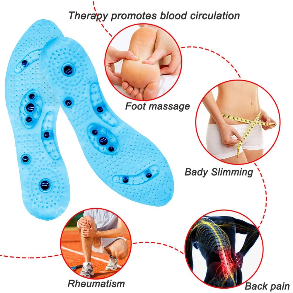 Magnet Magnetic Plus Elastomer Transparent Silicone Massage Insole Health Massage Insole Magnetic Therapy Anti-fatigue ebf477