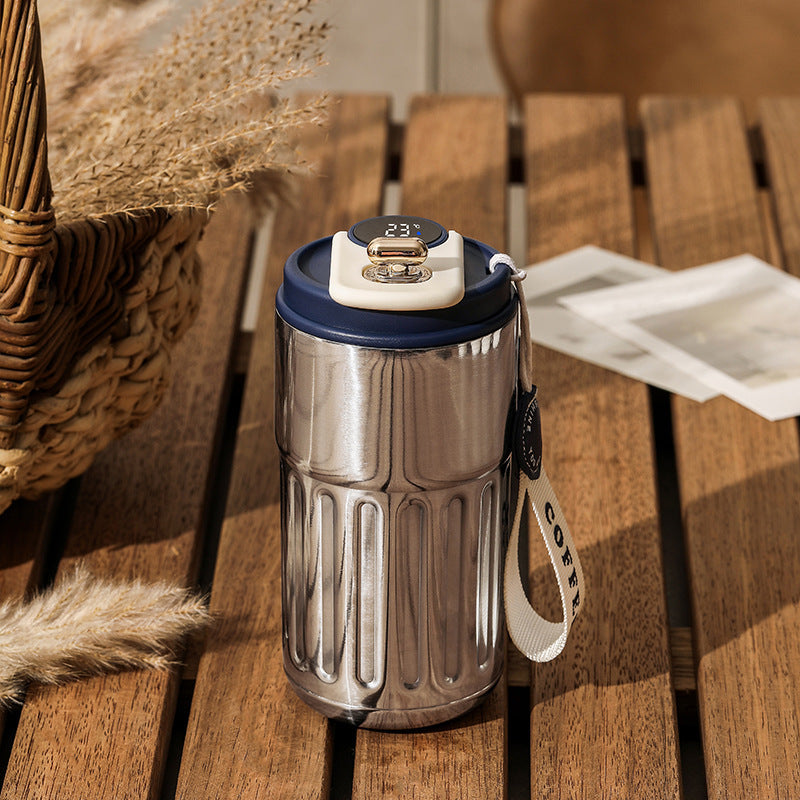 Smart Digital Thermal Bottle Portable Coffee Mug Stainless Steel Water Bottle In-Car Insulated Cup Keep Cold Vacuum Flasks 45