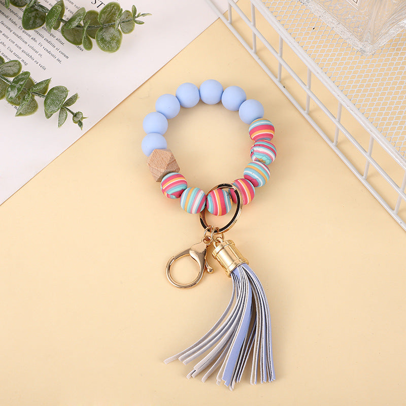 Silicone Beads Wrist Keychain Color ec19886e 8a0c 46cf 989b a6a31e9d7a64
