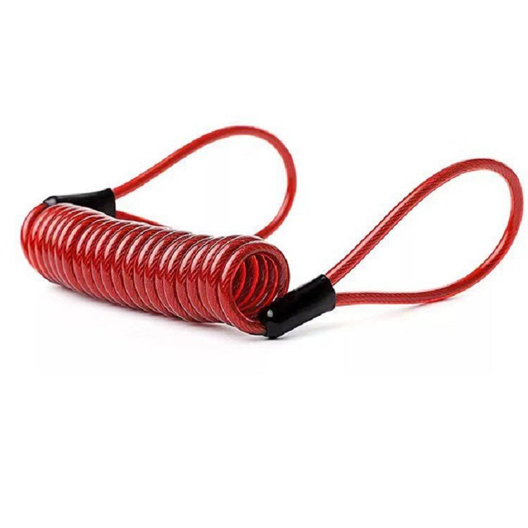 Electric Scooter Bicycle Helmet Motorcycle Disc Brake Lock Spring Reminder Rope European And American Creative Travel Wire Ro