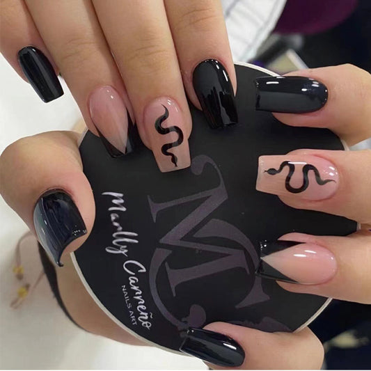 Nail Patch Wearing  Black Bevel French ec32cc1d 85fb 4649 924e 53f2c7ac80ec