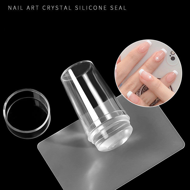 2.8cm Covered Nail Art Printing French Nail Seal Tool With Scraper - HD Wireless Product #6