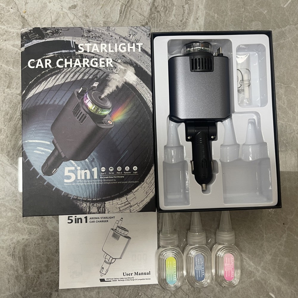 Multifunctional Purple Light Car Phone Charger ec602127 44e8 41a8 a5f7 b1091368301a
