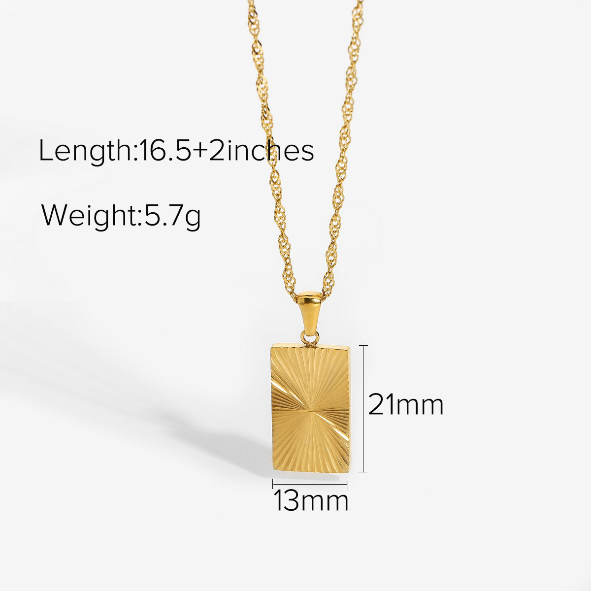 Statement Square Tarot Signet Pendant Necklace ec68e600 96e1 4e82 b5fb f9fec274e707