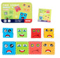 Wooden Expressions Toy Wooden Magic Cube Face Pattern Building Blocks Educational Montessori Toys Wooden Matching Block Puzzl