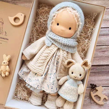 Handmade Plush Doll Golden Curly Girl Finished Product ec6b8b93 c6f3 40f4 a102 c74e9640c920