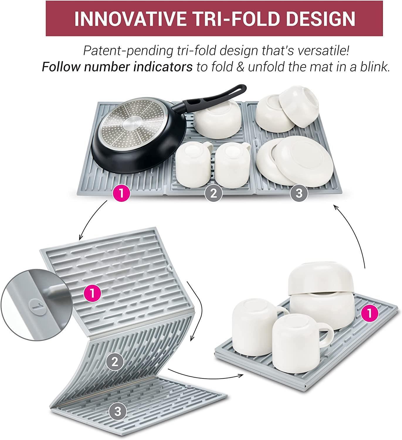 Silicone Draining Pad Foldable Kitchen ec6d69b9 1d71 4863 a753 9a6fcc6c1b80