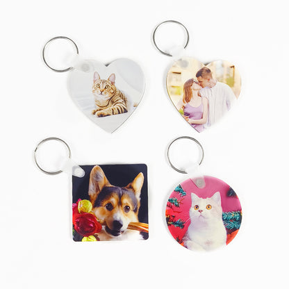 Double-sided Blank Keychain Pendant Creative Various Shapes Keychain Gift ec840436 5837 41f0 8306 71e40ca4103e