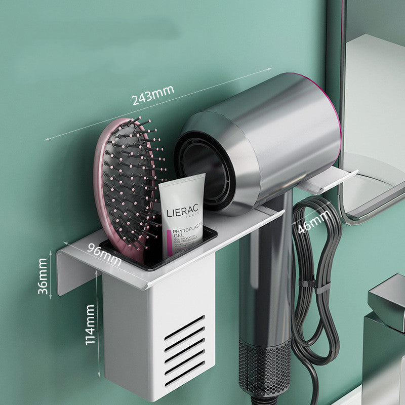 Punch-free Wall Hanging Bathroom Toilet Hair Dryer Rack Bracket ec850292 ea09 488b a8ec 697a23e319bd